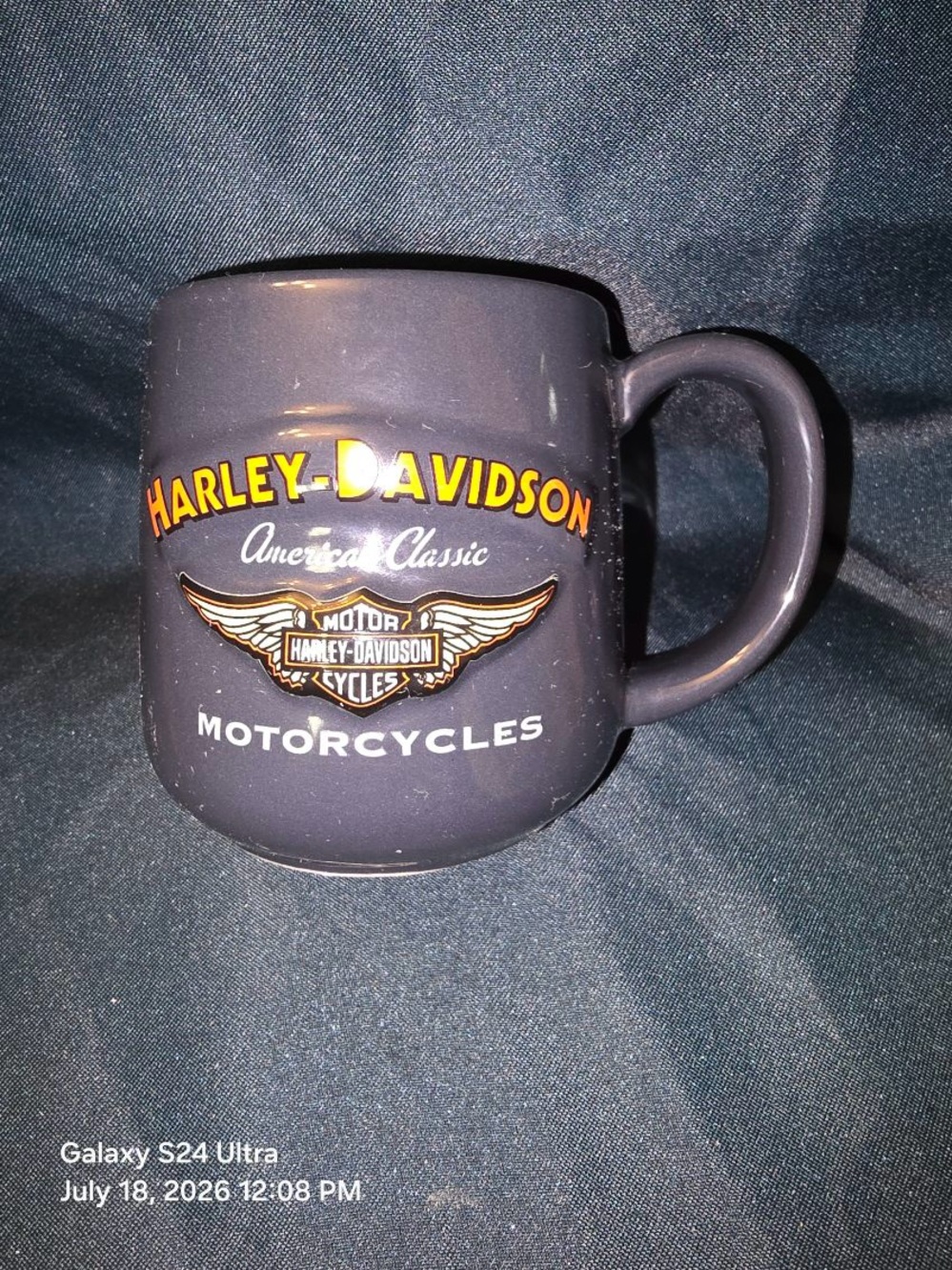 Harley-Davidson Navy Blue Logo Motorcycles Coffee Mug